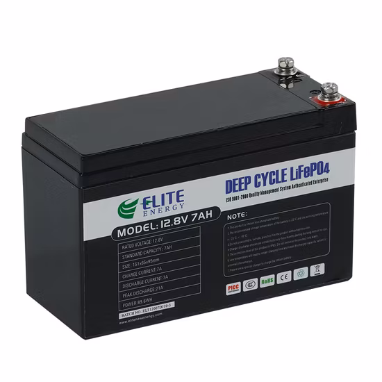 엘리트 리튬 배터리 12V 7Ah 9Ah 12Ah 20Ah 24Ah 12.8V 리튬 이온 배터리 LiFePO4 백업 에너지 저장/UPS/태양광 가로등/EV용 리튬 이온 배터리