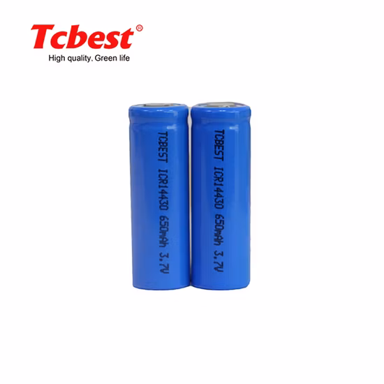 제조업체/공장 고속 방전 5c 3.7v 리튬 이온 배터리 Icr14330 650mah 14330 배터리 도매